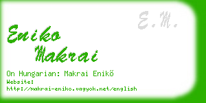 eniko makrai business card